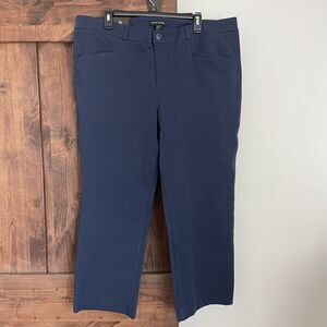 NWT Banana Republic Womens 18 Slim-Straight Cropped Pants Twill Slacks